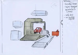 zeichnung-storyboard-3-d-visualisierung-maschine-mit-fahrzeug